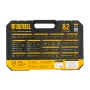 Набор инструментов DENZEL 1/2", 1/4", CrV, S2, пластиковый кейс, 82 предмета