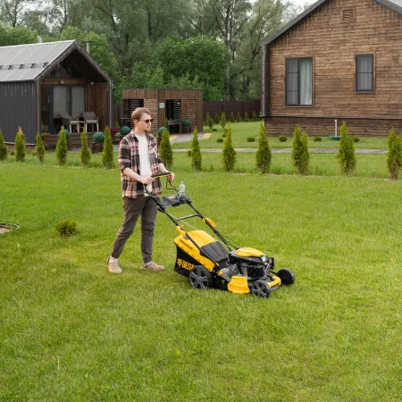 Газонокосилка бензиновая DENZEL GLD-460SP, 146 см3, ширина 46 см, 7 уровней