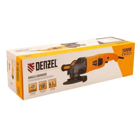 Машина шлифовальная угловая DENZEL AG150-1500, 1500 Вт, 150 мм, 8500 об/мин