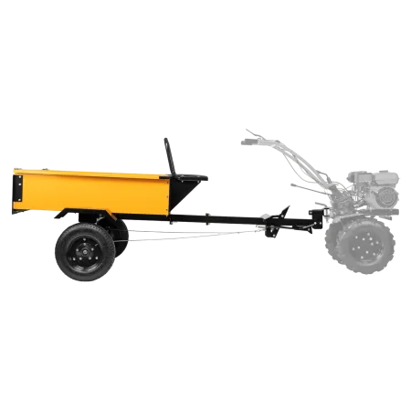 Прицеп для мотоблока DENZEL TT-500, оцинк., груз. 500 кг, рег. сцепка, колеса 4.00-10, в упаковке