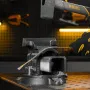 Тиски слесарные DENZEL BVH-125, 125 мм, поворотные, стальная направляющая, с наковальней