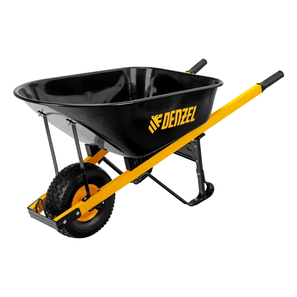 Тачка садовая DENZEL 68999, грузоподъемность 230 кг, 140 л, усиленная