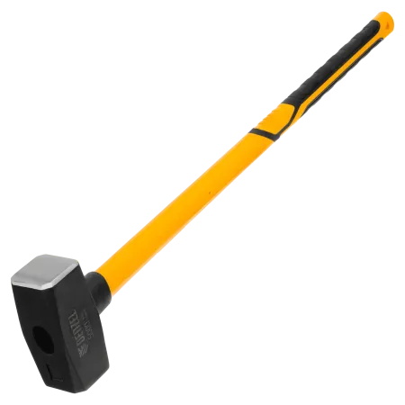 Кувалда DENZEL 5000 г, кованая, фибергласовая  рукоятка c TPR покрытием, 880 мм