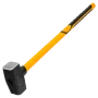 Кувалда DENZEL 5000 г, кованая, фибергласовая  рукоятка c TPR покрытием, 880 мм