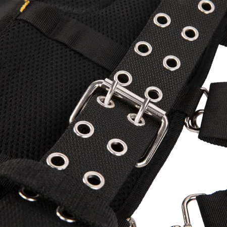 Пояс монтажника усиленный DENZEL с лямками, сумки поясные, держатель для молотка