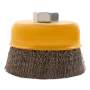 Щетка для УШМ DENZEL 746043, 75 мм, «чашка», витая нержавеющая проволока 0.3 мм, М14
