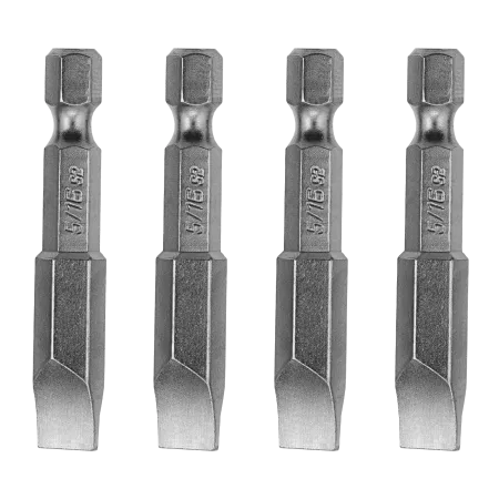 Набор бит DENZEL SL5/16"x2", 4 шт.