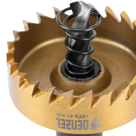 Коронка по металлу DENZEL 724113, 41 мм, HSS, нитридтитановое покрытие