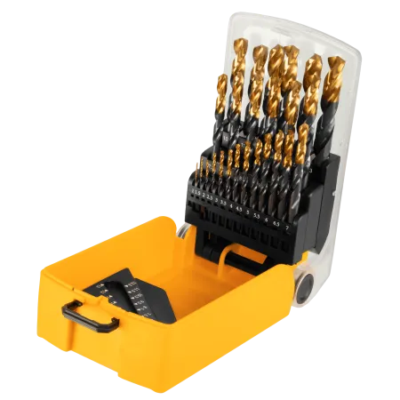 Набор сверл по металлу DENZEL 1-13 мм, HSS-Tin, Golden Tip, 25 шт