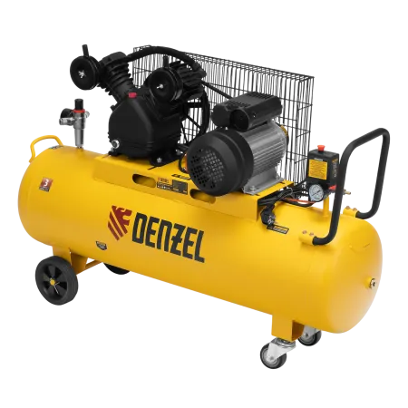 Компрессор воздушный DENZEL BCV2300/100, 2.3 кВт, ременный привод, 100 литров, 440 л/мин