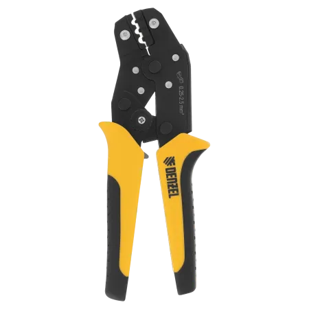 Клещи для обжима неизолированных наконечников DENZEL НК и НВ, разъемов РП, 0,25 - 2,5 мм2