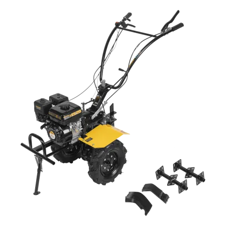 Мотоблок DPT-270X, 7 л.с., диск.сцеп, шир 90 см, глуб 35 см,фрез 3х4,ВОМ,скор 2В/1Н,кол 8" Denzel