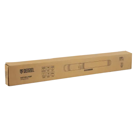 Скважинный насос DENZEL DWC-4-140, 2000 Вт, 6000 л/ч, напор 140 м, центробежный, диаметр 4