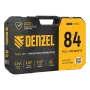 Набор инструментов DENZEL 1/2", 1/4", CrV, S2, пластиковый кейс, 84 предмета