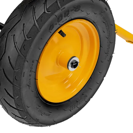 Тачка строительная DENZEL усиленная, объем 120 л, 350 кг, двухколесная, колесо 16х4.00-8