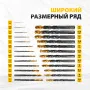 Набор сверл по металлу DENZEL 1-13 мм, HSS-Tin, Golden Tip, 25 шт