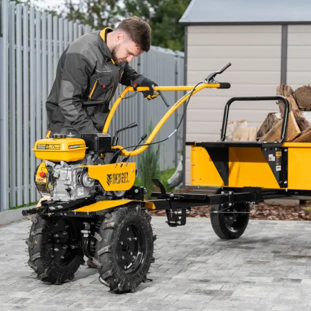 Мотоблок DENZEL DPT-270S, 7 л.с., ремен.сцеп, фрез 3х4, ШОМ, передачи 2В/1Н