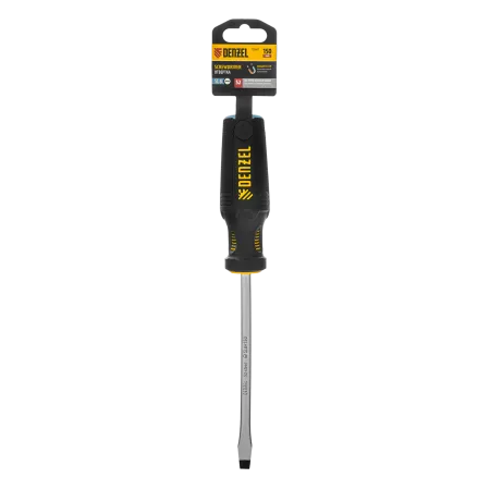 Отвертка DENZEL SL8x150 мм, S2, 3к рукоятка