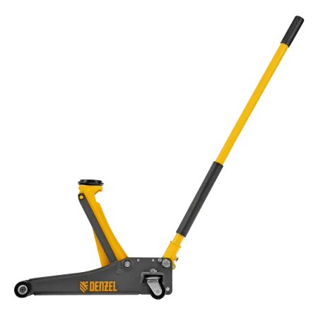 Домкрат гидравлический подкатной DENZEL 2,5 т, 85-430 мм, быстрый подъем, низкий подхват, проф./