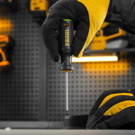 Отвертка DENZEL PZ0x75 мм, S2, 3к рукоятка