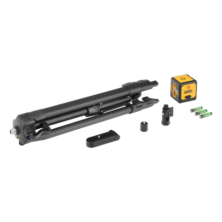 Лазерный уровень DENZEL DQB-T, 30 м, зеленый луч, батарейки, штатив