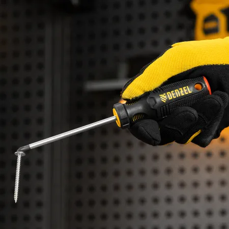 Отвертка DENZEL PH1х100 мм, S2, 3к рукоятка