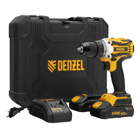 Дрель-шуруповерт аккумуляторная, бесщет. DENZEL BLDL-18-02 Li-Ion, 18 В