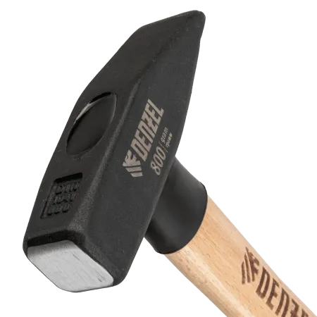 Молоток слесарный DENZEL 800 г, кованый квадратный боек, буковая рукоятка