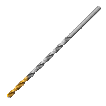 Сверло спиральное по металлу DENZEL 4,2 х 119 мм, Р6М5, Golden Tip, удлиненное