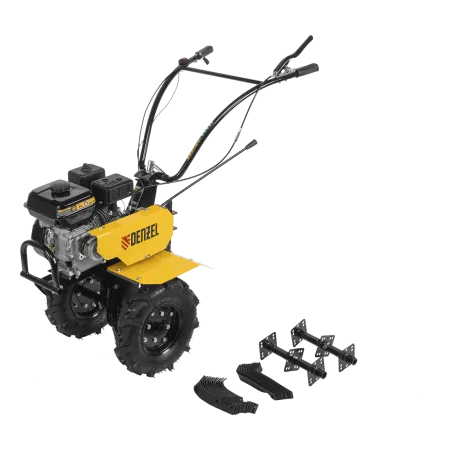 Мотоблок DPT-270, 7 л.с., ремен.сцеп, шир 85 см, глуб 35 см,фрез 3х4,ШОМ,скор 2В/1Н,кол 8" Denzel