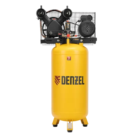 Компрессор воздушный DENZEL BCV2200/100V, 2.3 кВт, ременный привод, 100 литров, 440 л/мин