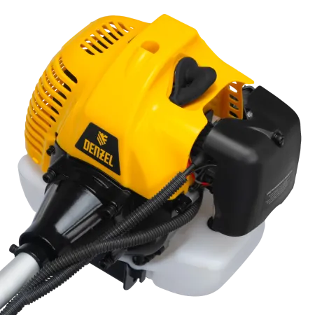 Триммер бензиновый DENZEL DT-52E, 52 см3, неразъемная штанга, электростартер, состоит из 2 частей