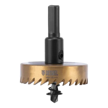 Коронка по металлу DENZEL 724116, 50 мм, HSS, нитридтитановое покрытие