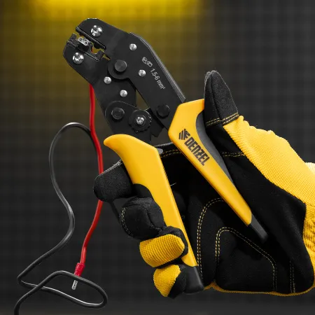 Клещи для обжима неизолированных наконечников DENZEL НК и НВ, разъемов РП, 1,5 - 6 мм2