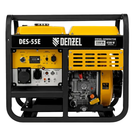 Генератор дизельный DENZEL DES-55E, 5,5 кВт, 230 В, 11 л, электростартер