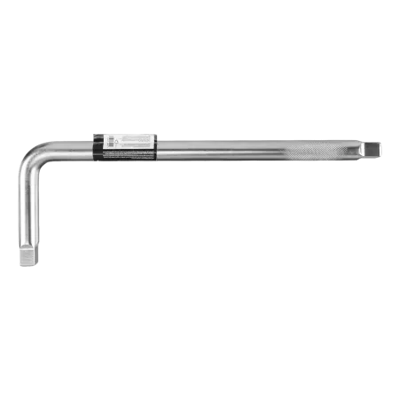 Вороток Г-образный DENZEL 450*150 мм, квадрат 3/4", CrV, матовый хром
