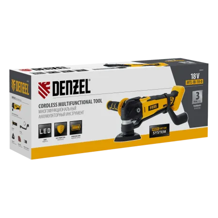 Многофункциональный инструмент аккумуляторный DENZEL MTL-IB-18-0, Li-Ion, 18 В
