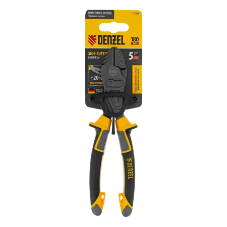 Бокорезы усиленные DENZEL 180 мм, трехкомпонентные рукоятки Denzel