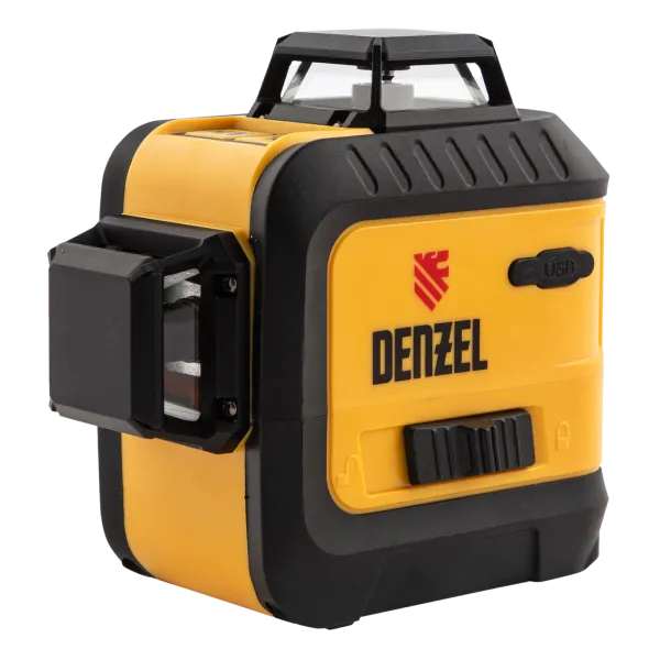 Лазерный уровень DENZEL LX 360-2 Red, 30 м, 635 нм, Li 2800 мАч, 5/8 дюйм