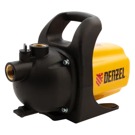 Насос садовый поверхностный DENZEL GP600, 600 Вт, 3000 л/ч, высота подъема 35 м, пластик