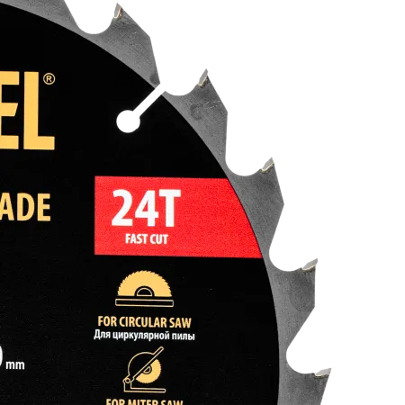 Пильный диск по дереву DENZEL ф250 х 30 мм, 24 зубьев