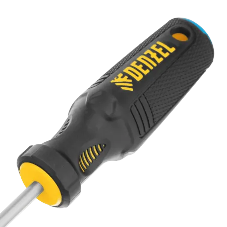 Отвертка DENZEL SL5x100 мм, CrV, трехкомпонентная рукоятка