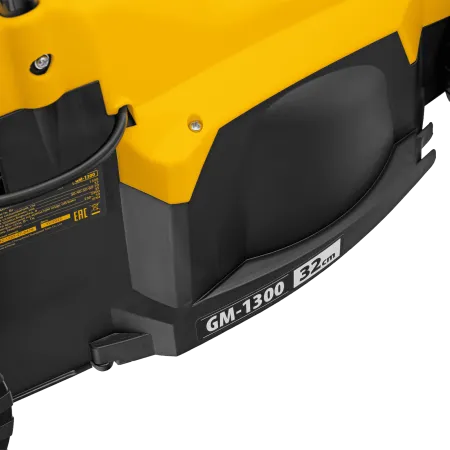 Газонокосилка электрическая DENZEL GM-1300, 1300 Вт, шир. 32 см, 5 уров., травосб. 35 л