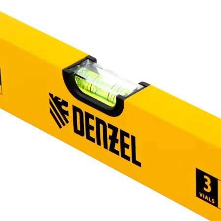 Уровень алюминиевый DENZEL 33681, 600 мм, 3 глазка, фрезерованный