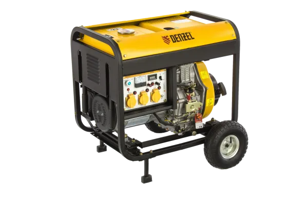 Дизельный генератор DENZEL DD6300Е, 5 кВт, 220 В/50 Гц, 15 л, электростартер