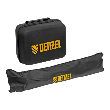 Лазерный уровень мультипризменный DENZEL DLV-360-3T, 30 м, зеленый луч, Li-Ion 2,4 Aч, штатив