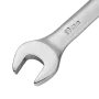 Ключ комбинированный трещоточный DENZEL, 19 мм, CrV, матовый хром