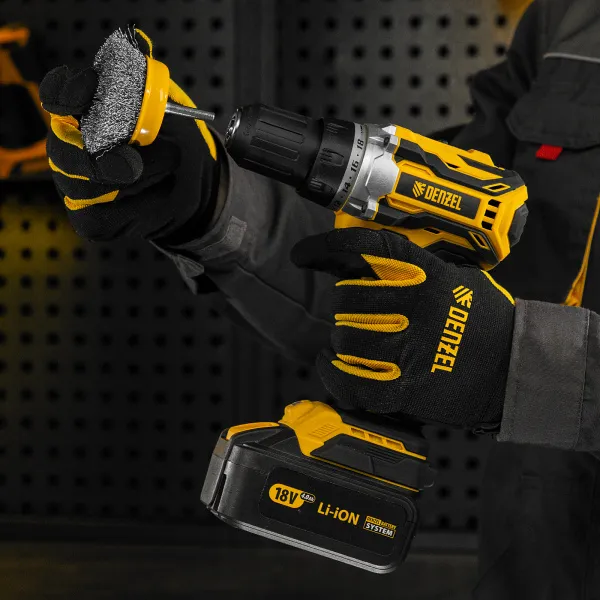 Щетка для дрели DENZEL, 75 мм, Чашка, со шпилькой, нержавеющая витая проволока