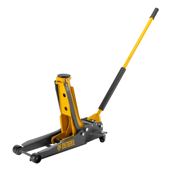 Домкрат гидравлический подкатной DENZEL 3 т, 85-610 мм, быстрый подъем, низ. подхват, проф, SUV