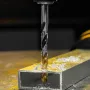 Сверло спиральное по металлу DENZEL 9 x 125 мм, Р6М5, Golden Tip, многогранная заточка